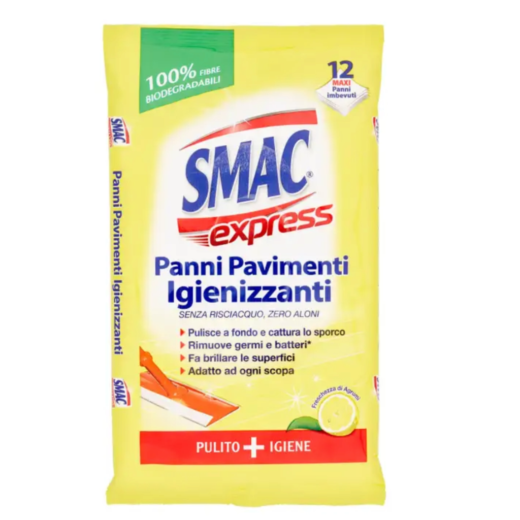 SMAC, Boden-Reinigungstücher, Zitrone, 12 Stück
