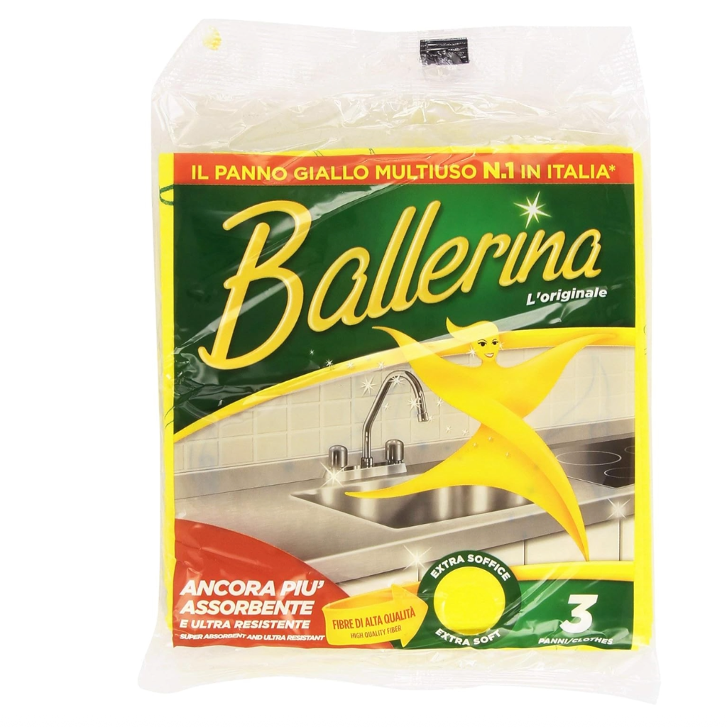Ballerina, Mehrzweck-Tuch, Gelb, 3 Stück