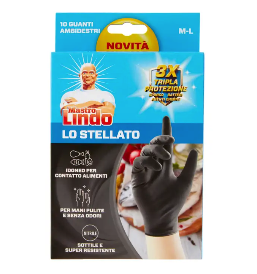MASTRO LINDO,LO STELLATO, Einweghandschuhe ,Nitril, 10 Stück