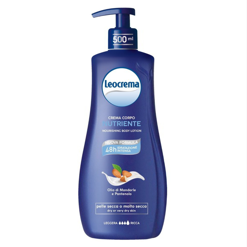 LEOCREMA, Nährende Körpercreme Mandelöl und Panthenol, 500ml