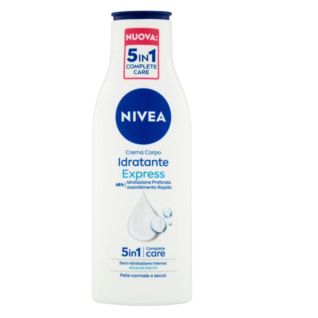 NIVEA, Feuchtigkeitsspendende Körpercreme Express 48h Normale oder Trockene Haut, 250ml