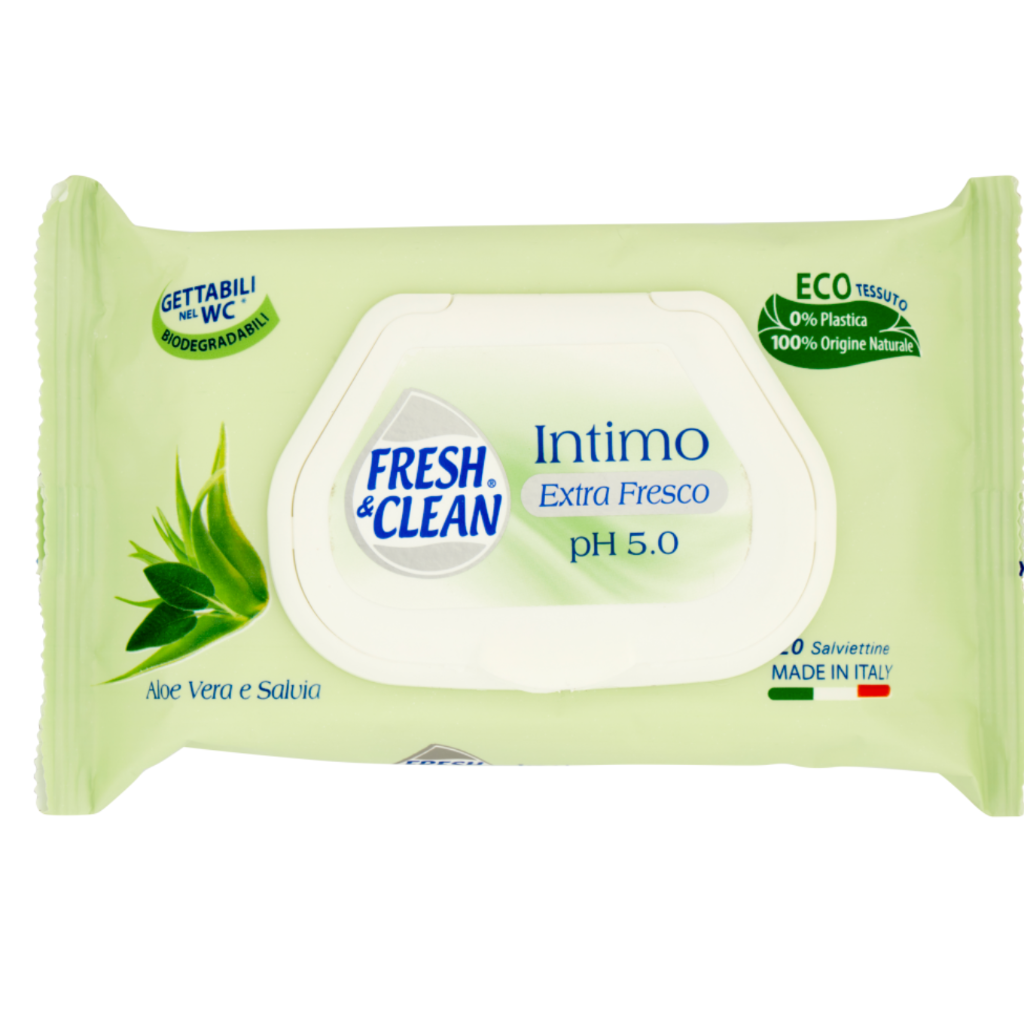 Fresh & Clean, Extra Frisch, Aloe Vera und Salbei Tücher, 20 Stück