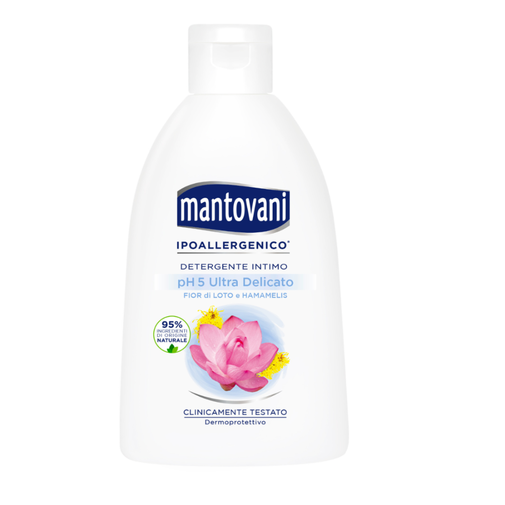 MANTOVANI, Intim Reinigungspflege PH5 mit Lotosblume und Hamamelis, 250 ml