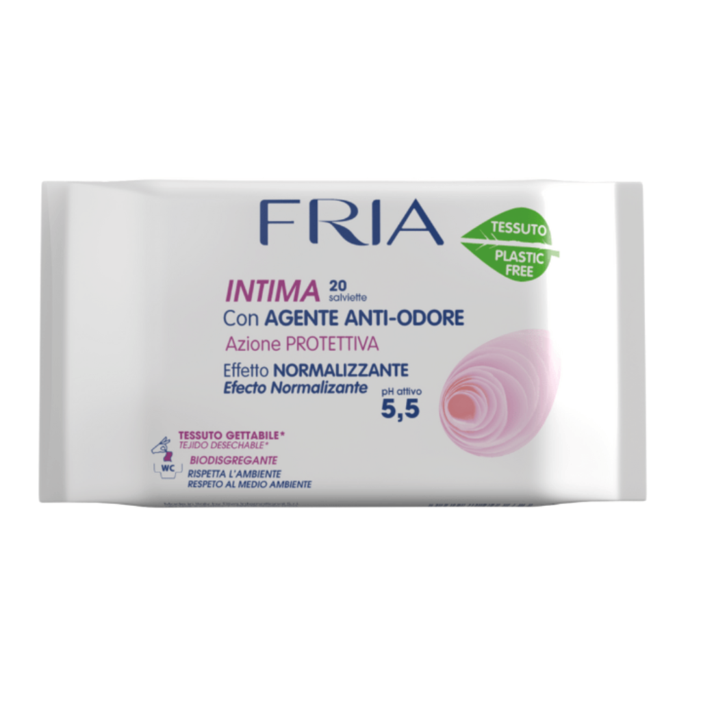 FRIA, Intim-Reinigungstücher, antimikrobiell, 20 Stück