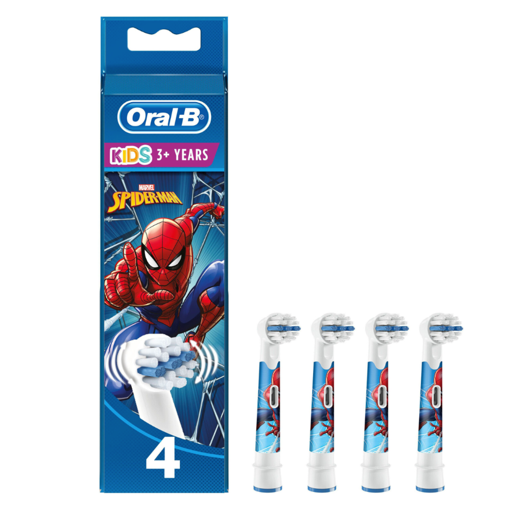 Oral-B Kids 3+ Ersatzbürsten Spiderman, (4 Stk.)