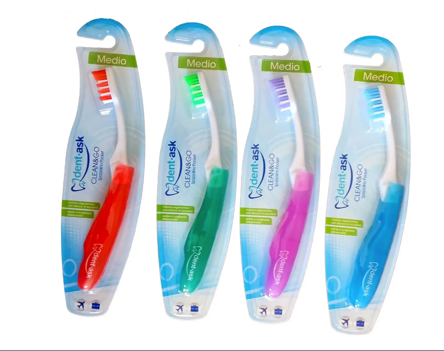 DEN-TASK Taschenzahnbürste, Medium