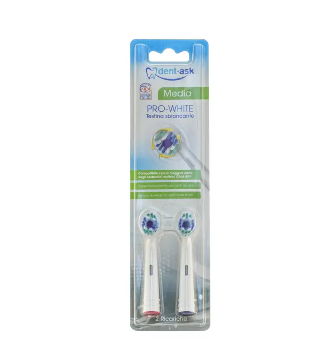DENTASK Ersatzbürsten, PRO-WITHE, 2 Stück