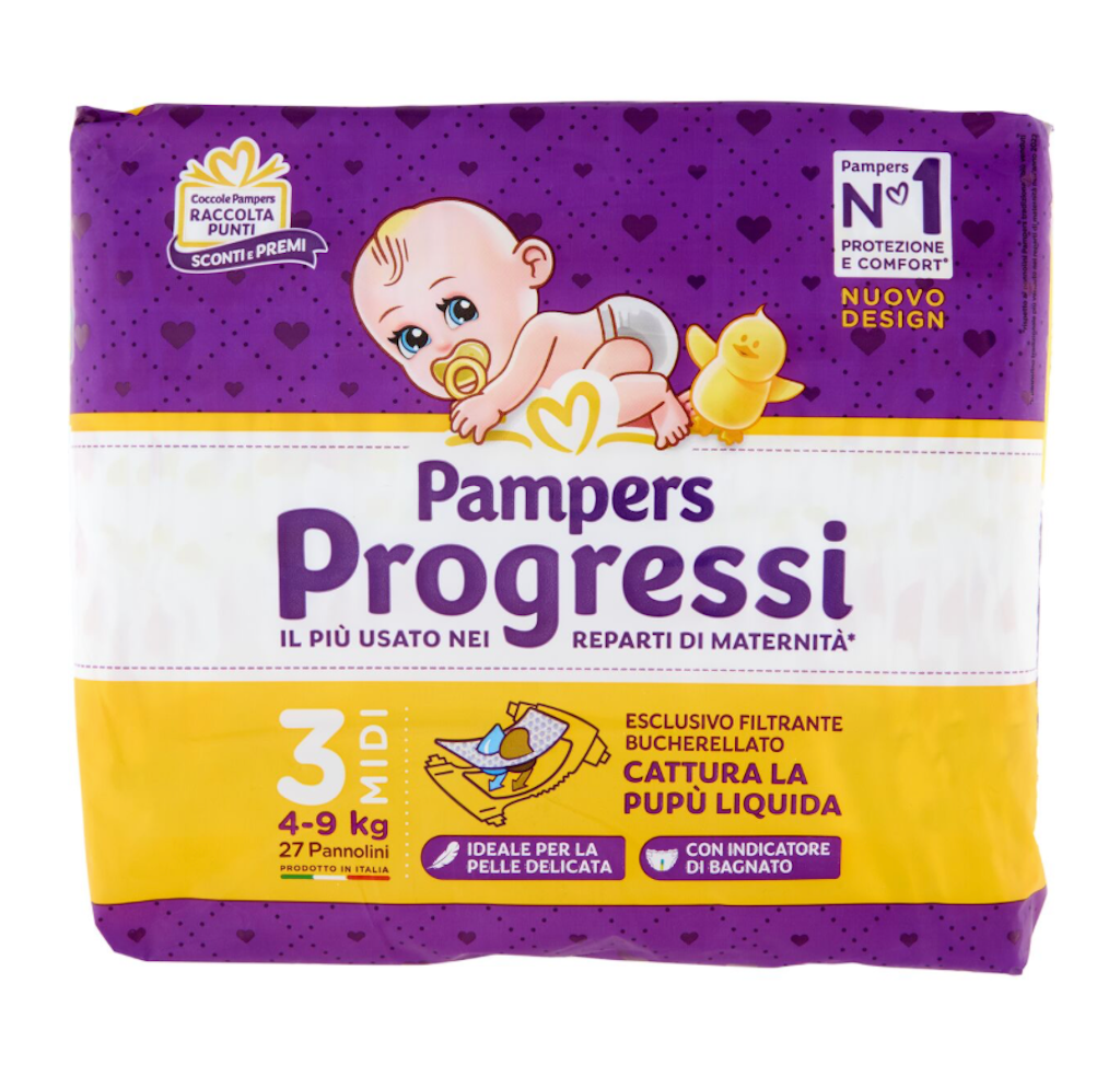 Pampers Progressi, Midi, 27 Stk.