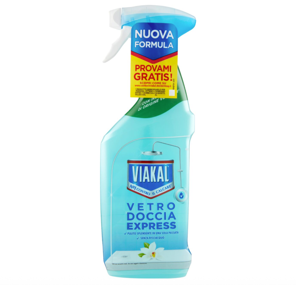 Viakal, Express-Duschglasreiniger, Weisser Frühlingsblume, 470ml