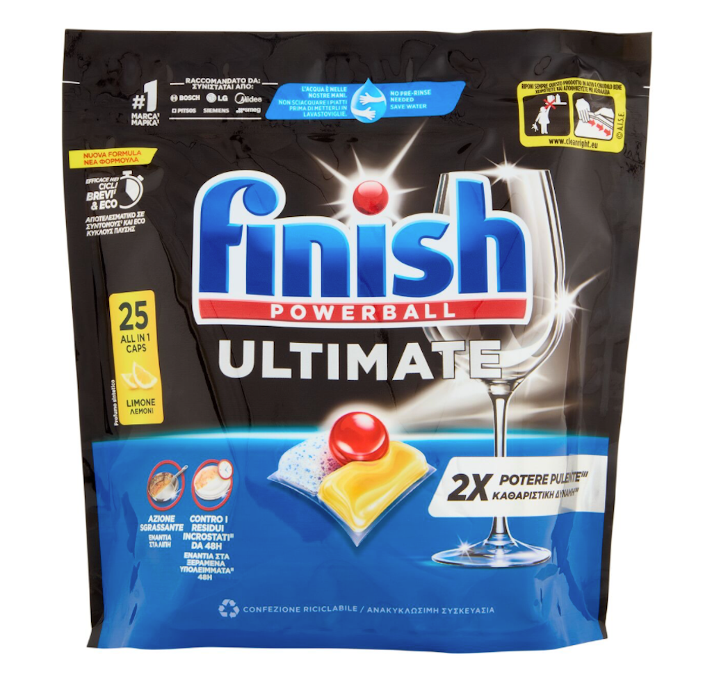 Finish, Powerball Ultimate, Geschirrspülertabs Zitrone, 25 Stk.