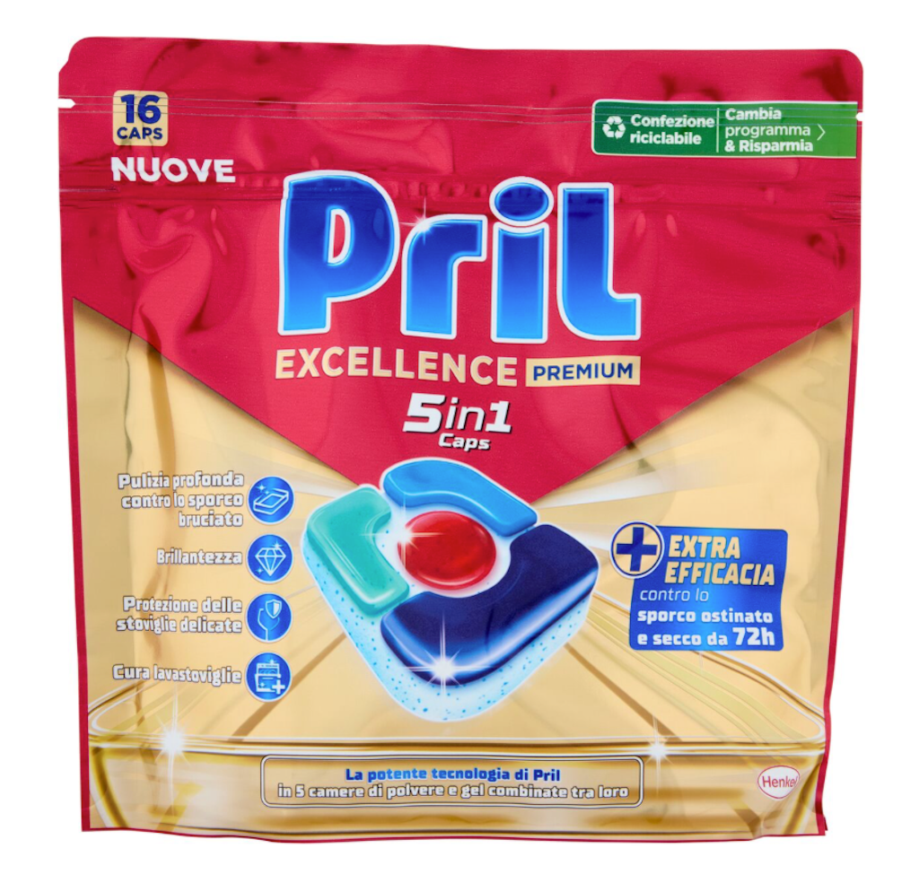 Pril, Excellence Premium 5 in 1, Geschirrspülertabs, 16 Stk.