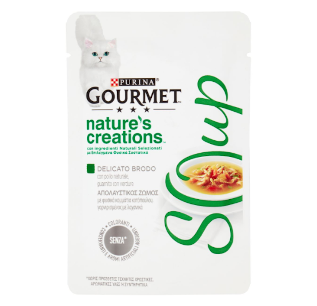 Purina, Gourmet Nature's Creations, Soup, mit Huhn und Gemüse, 40gr.