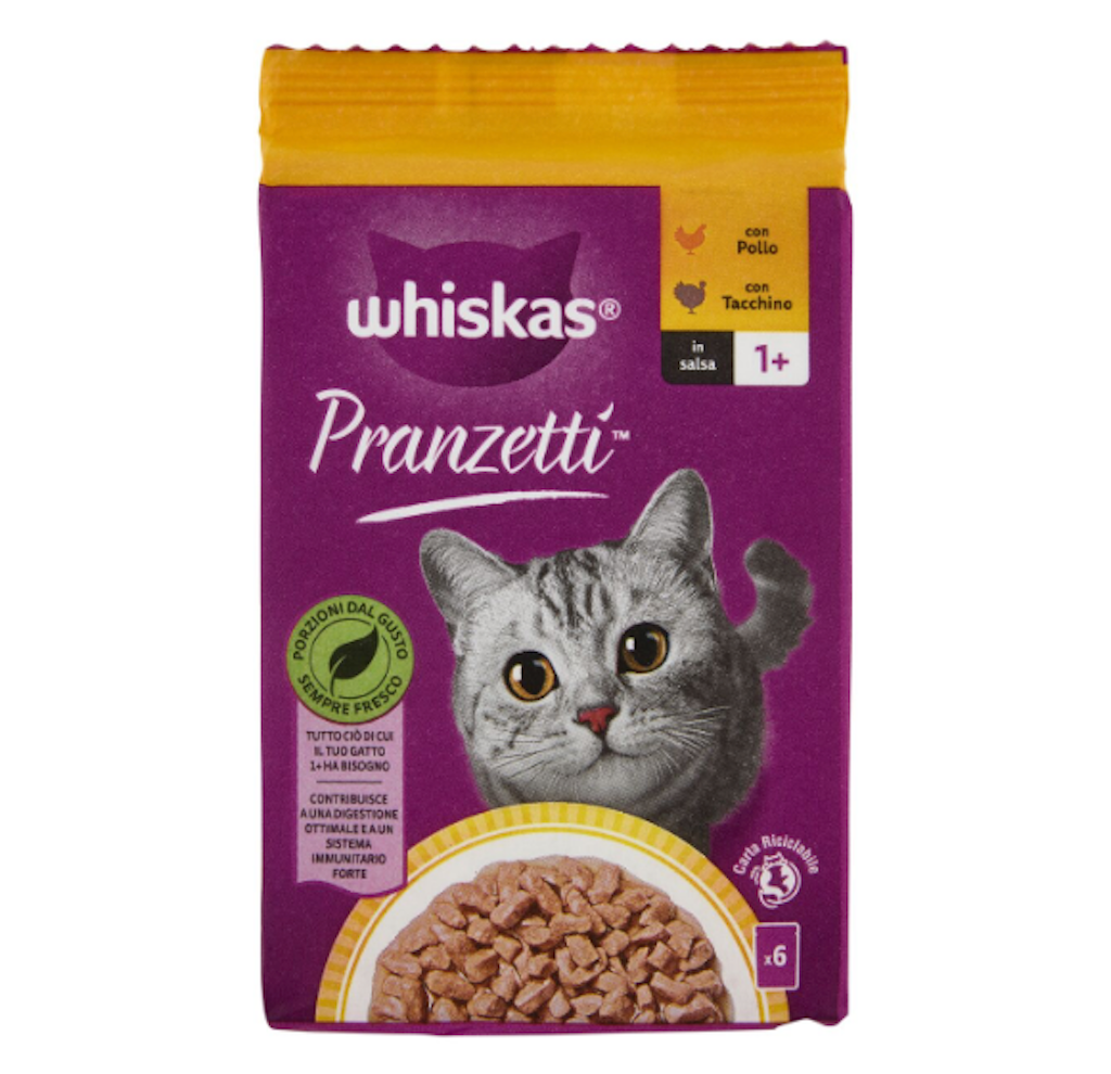 Whiskas, Pranzetti, mit Huhn und Truthahn, 6x50gr.