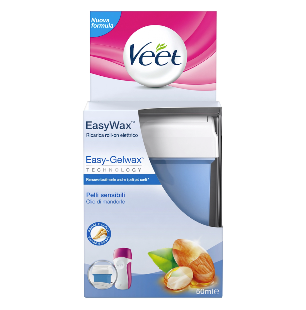 Veet, Easy Gelwax, Nachfüllrolle auf Beinen und Armen, Empfindliche Haut, 50 ml
