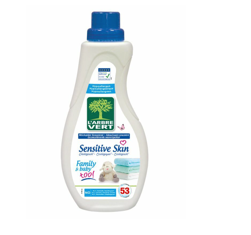 L 'ARBRE VERT Weichspüler, Empfindliche Haut, 800 ml