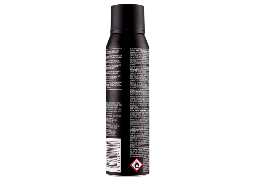 ADIDAS, Spray Deodorant, Team Force, 150ml