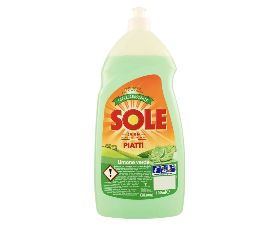 SOLE SPÜLMITTEL GRÜNE ZITRONE/ESSIG/EUCALYPTUS 1,1 L