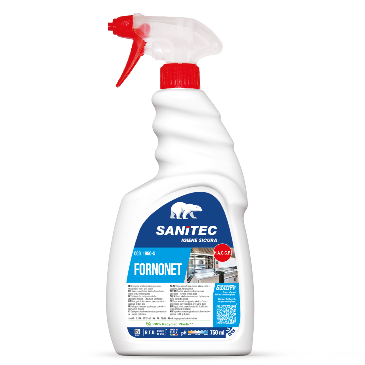 Sanitec FORNONET Entfettender Backofen- und Kochplattenreiniger 750ML