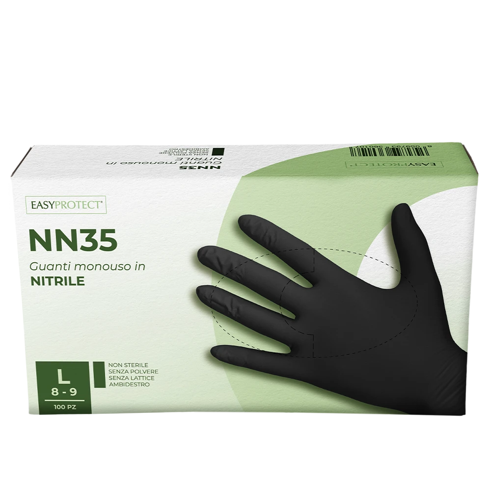 Easy Protect NN35 Nitril Einweghandschuh Schwarz 100Stk.