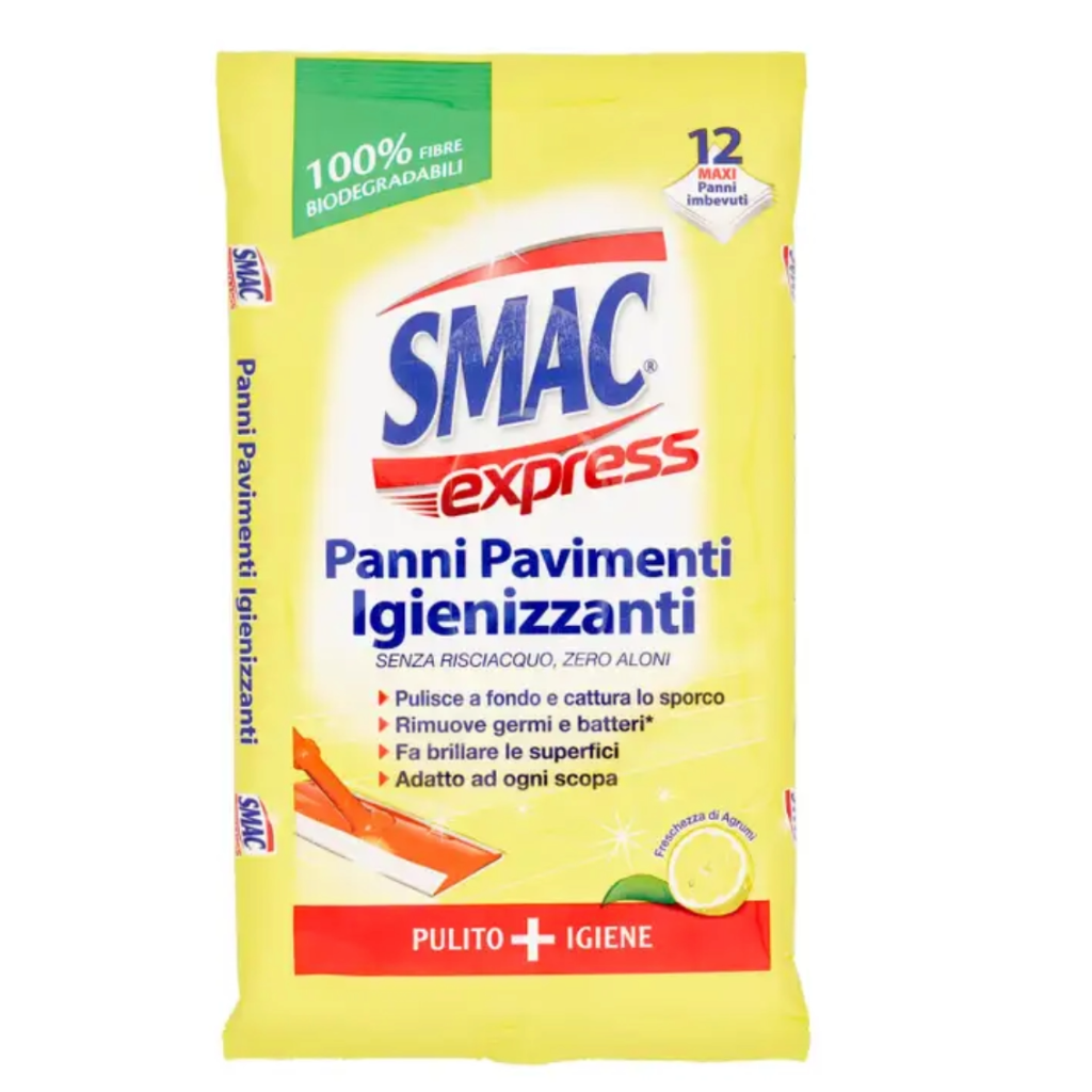 SMAC, Boden-Reinigungstücher,  Zitrone, 12 Stück