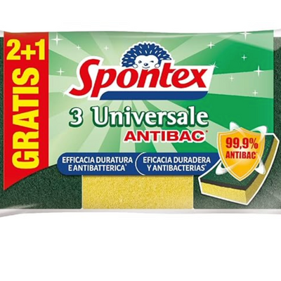 Spontex Universal,Schleifschwamm, antibakteriell, 2+1