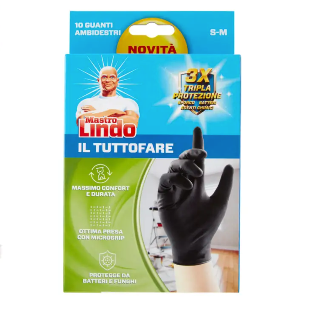 MASTRO LINDO, IL TUTTOFARE, Naturlatexhandschuhe, 10 Stück