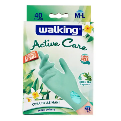 WALKING, ACTIVE CARE, Einweghandschuhe, 40 Stück