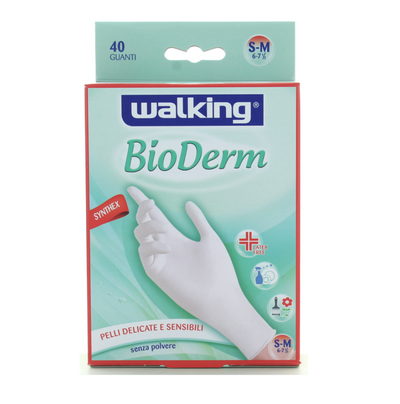 WALKING, Bioderm,  Einweg-Kunstlatex-Handschuh, 40 Stück