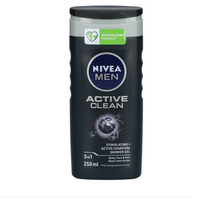 NIVEA, Men Active Clean Pflegedusche, 250ml