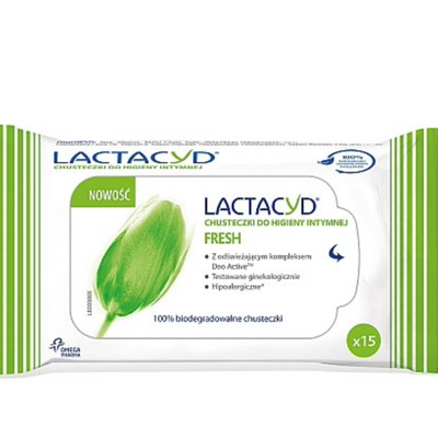 LACTACYD, Erfrischende Intimtücher mit Milchsäure 15 St.