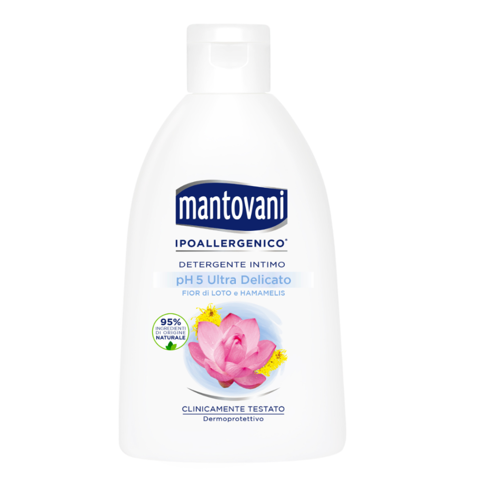 MANTOVANI, Intim Reinigungspflege  PH5 mit Lotosblume und Hamamelis,  250 ml