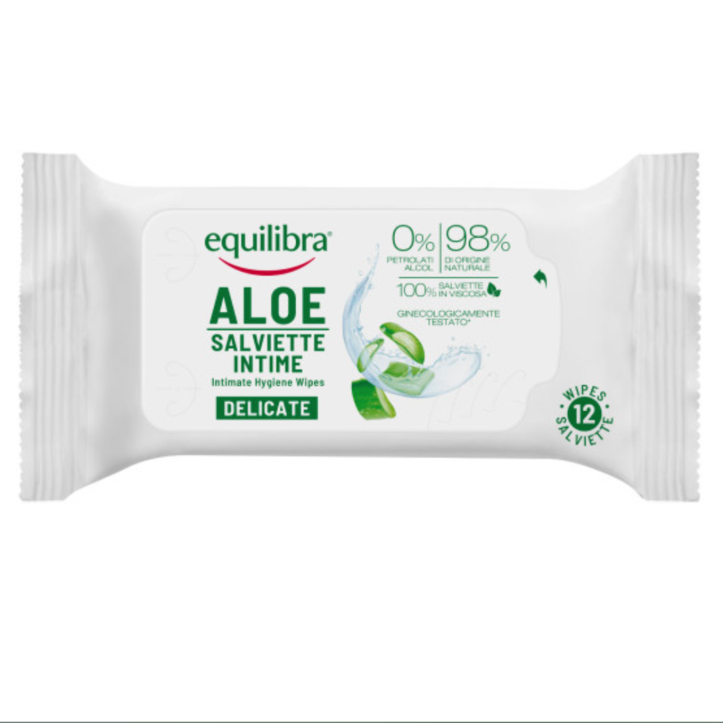 EQUILIBRA,  Intim-Tücher mit Aloe Vera, 12 Stück