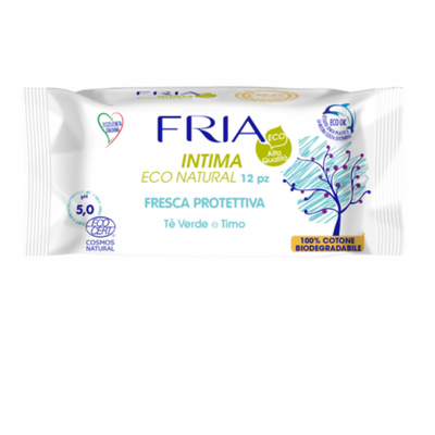 FRIA, Intim-Reinigungstücher ECO NATURAL Grüntee und Thymian, 12 Stück