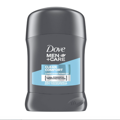 Dove Men Plus Care, Clean Comfort Stick Anti-Transpirant, Deodorant, 50 ml,