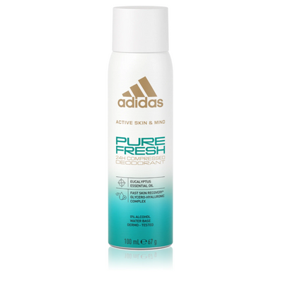 ADIDAS, Pure Fresh Deodorant Spray , 24 Std, 100ml