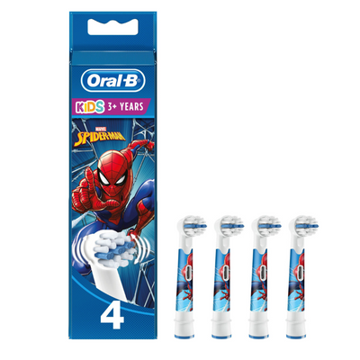 Oral-B Kids 3+  Ersatzbürsten Spiderman, (4 Stk.)