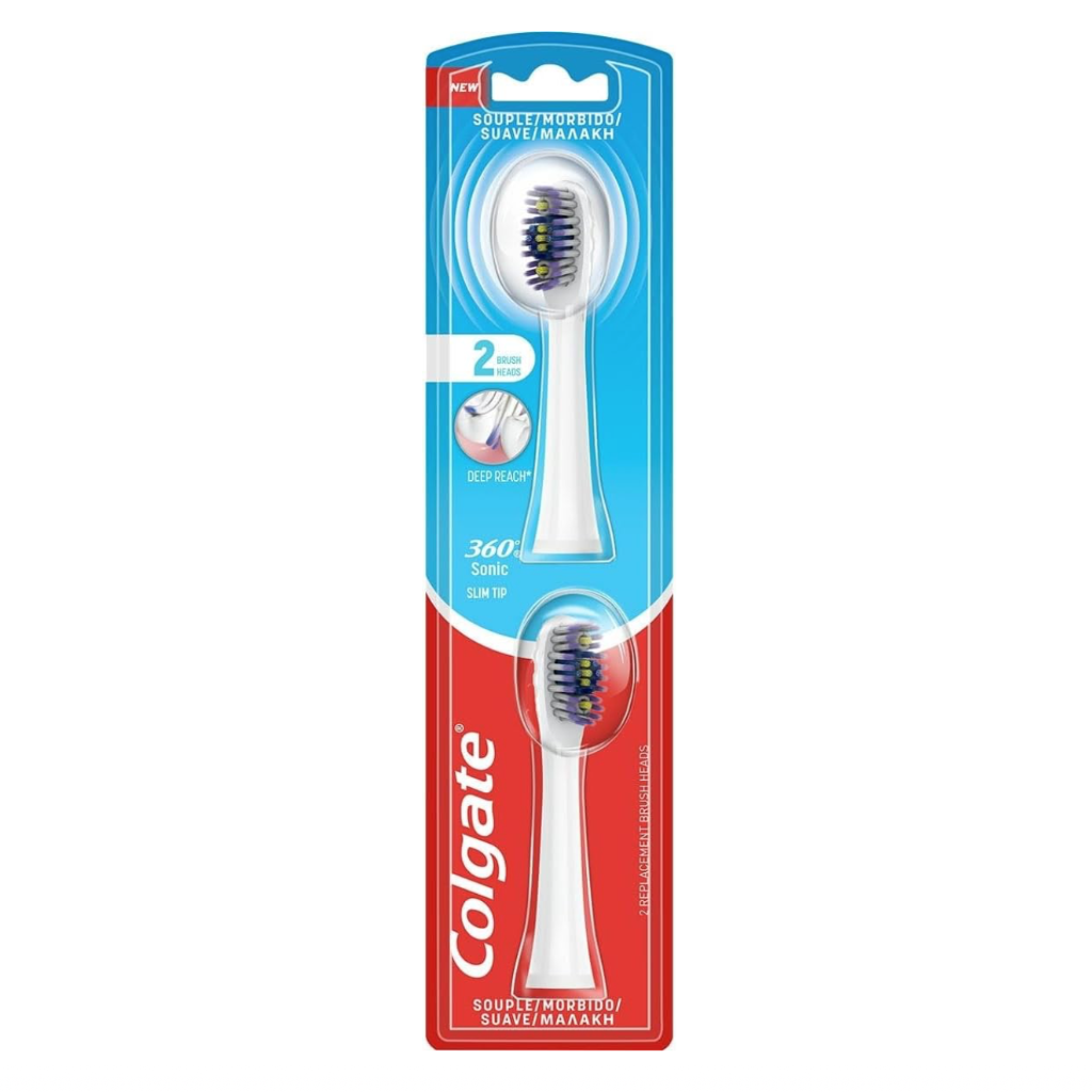 COLGATE - Colgate Sonic Refill 360° Medium, 2 Bürstenköpfe - Optimale Zahnreinigung