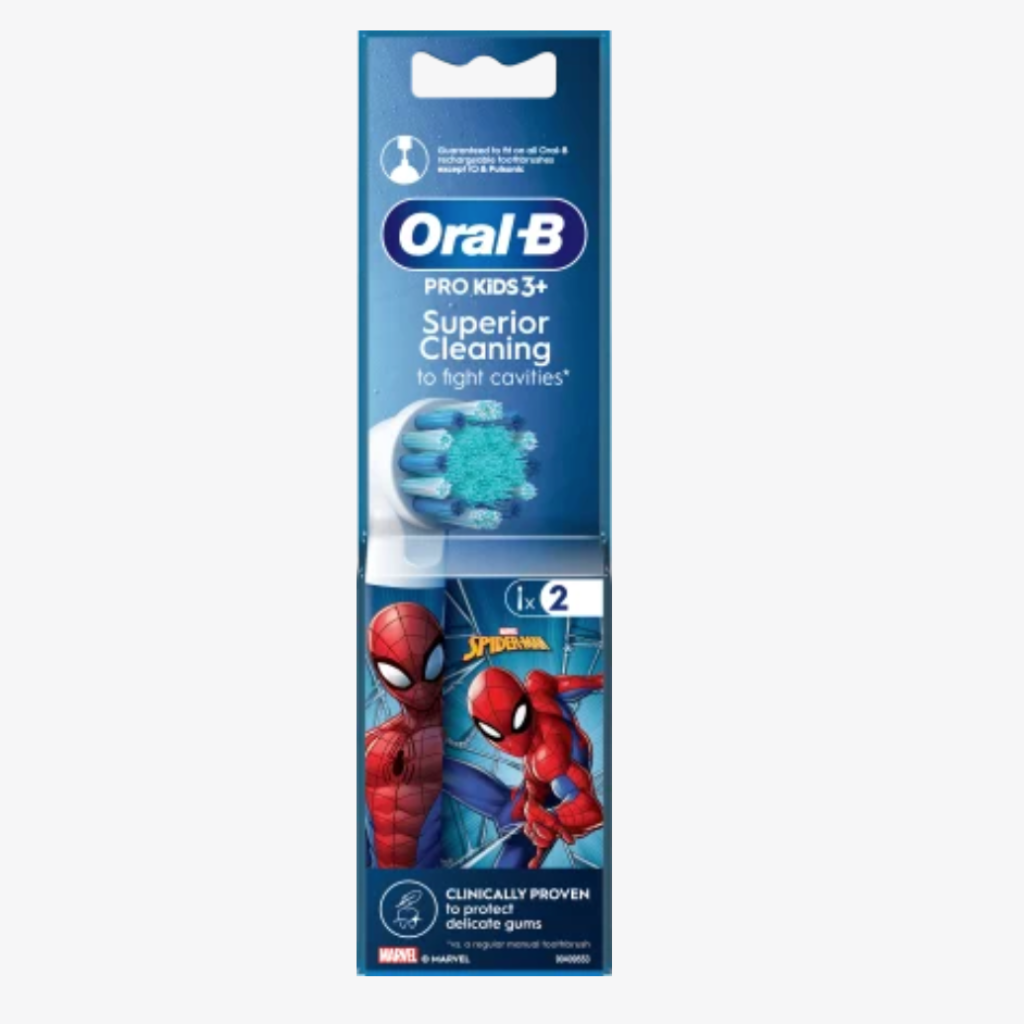 ORAL-B, Ersatzköpfe Kinder Superior Cleaning Spiderman, 2 Stück