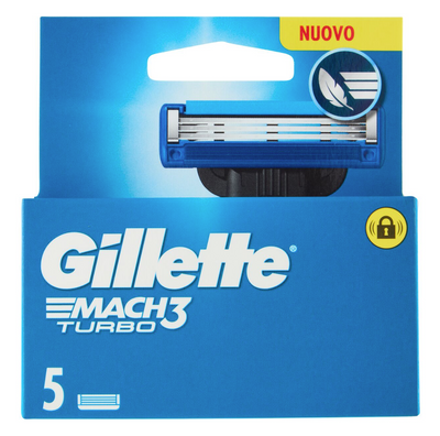 Gillette, Mach 3 Turbo, Rasierklingen, 5 Stück