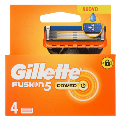 Gillette, Fusion 5 Power, Rasierklingen, 4 Stück