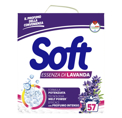 Soft, Pulverwaschmittel, Lavendelduft, 57 Wäschen