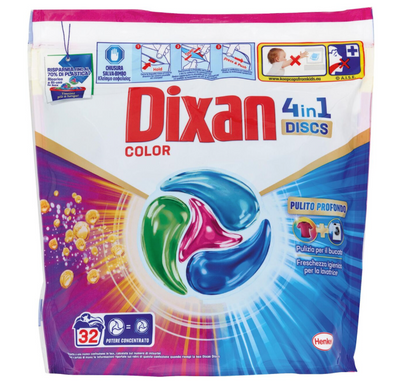 Dixan, 4 in 1 Waschmittel Tabs, Color, 32 Stk.