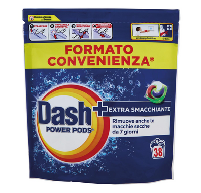 Dash Power Pods, Waschmittel Tabs, 38 Wäschen