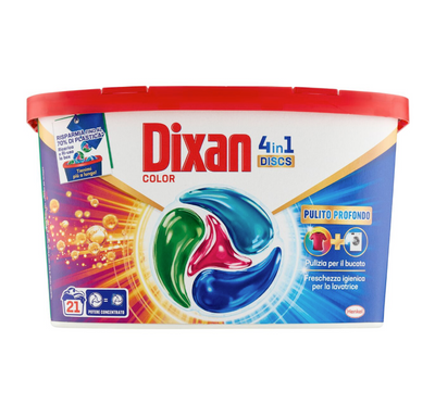 Dixan, 4 in 1 Waschmittel Tabs, Color, 21 Wäschen