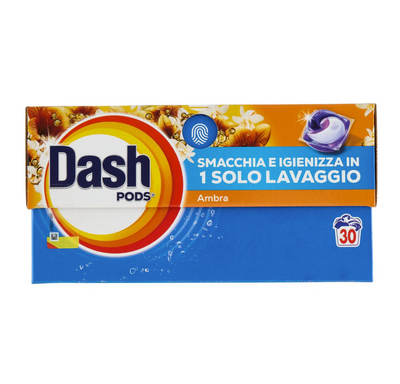 Dash Pods, Waschmittel Tabs, Amber, 30 Wäschen