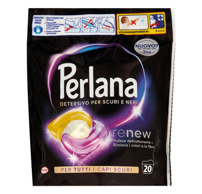 Perlana, Waschmittel Tabs, dunkle Wäsche, 20 Wäschen