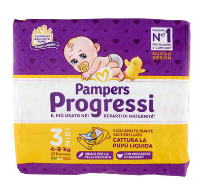 Pampers Progressi, Midi, 27 Stk.