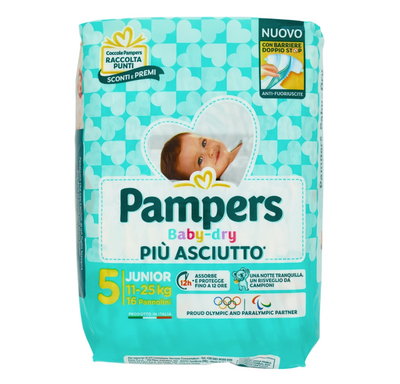 Pampers Baby-Dry, Junior, 16 Stk.