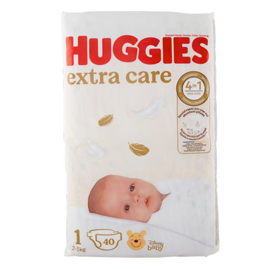 Huggies, Extra Care, 2-5 Kg, 40 Stk.