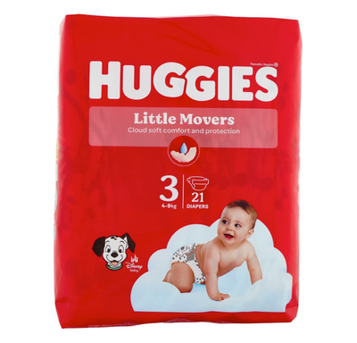 Huggies, Little Movers, 4-9 kg, 21 Stk.